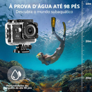 Câmera WIFI esportiva full HD 4k à prova d'água