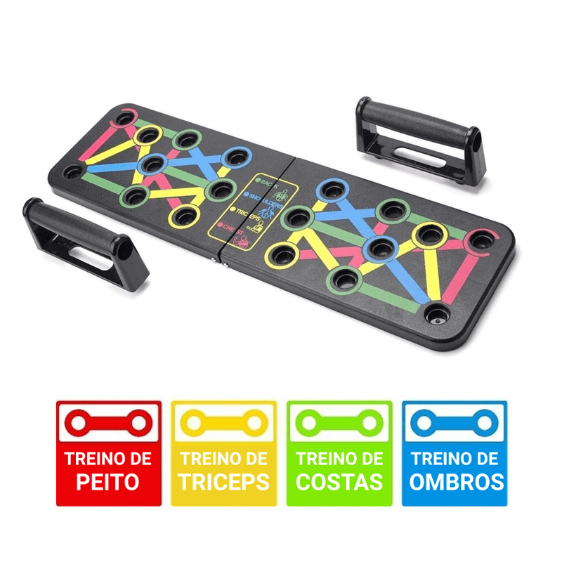 Prancha de flexão para treinar peito, ombros, triceps e costa