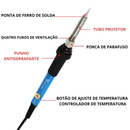 Ferro de Solda 60W com Potência Ajustável