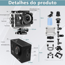 Câmera WIFI esportiva full HD 4k à prova d'água