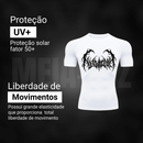 Camisa de compressão cyber tribal com proteção UV