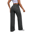 Calça jeans marmorizado feminino