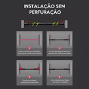 Barra fixa regulável para porta 64 a 96Cm