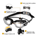 Óculos de Natação Profissional com Protetor de Ouvido