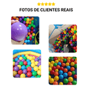 Bolinhas coloridas de plástica anti amasso para piscina c/ 100 unid