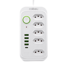 Extensão de 2 metros com entradas USB,PD e Socket 110v/220v