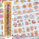 Cartelas de 50 adesivos impermeáveis e fofos