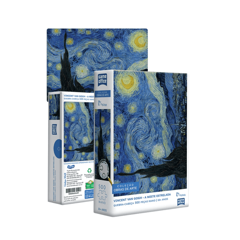 Quebra cabeça de 500 peças noite estreladas de Van Gogh
