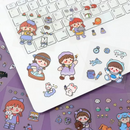 Cartelas de 50 adesivos impermeáveis e fofos