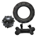Kit Mordedor premium para cachorros – Pneu, Bola e Osso com Corda