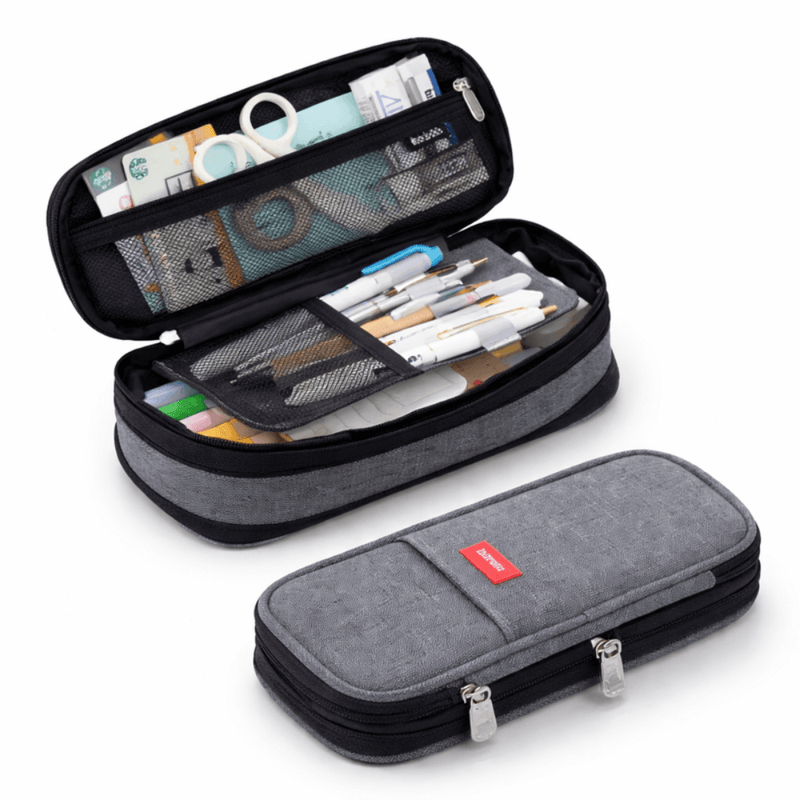 Estojo de Duas Divisórias em Tecido