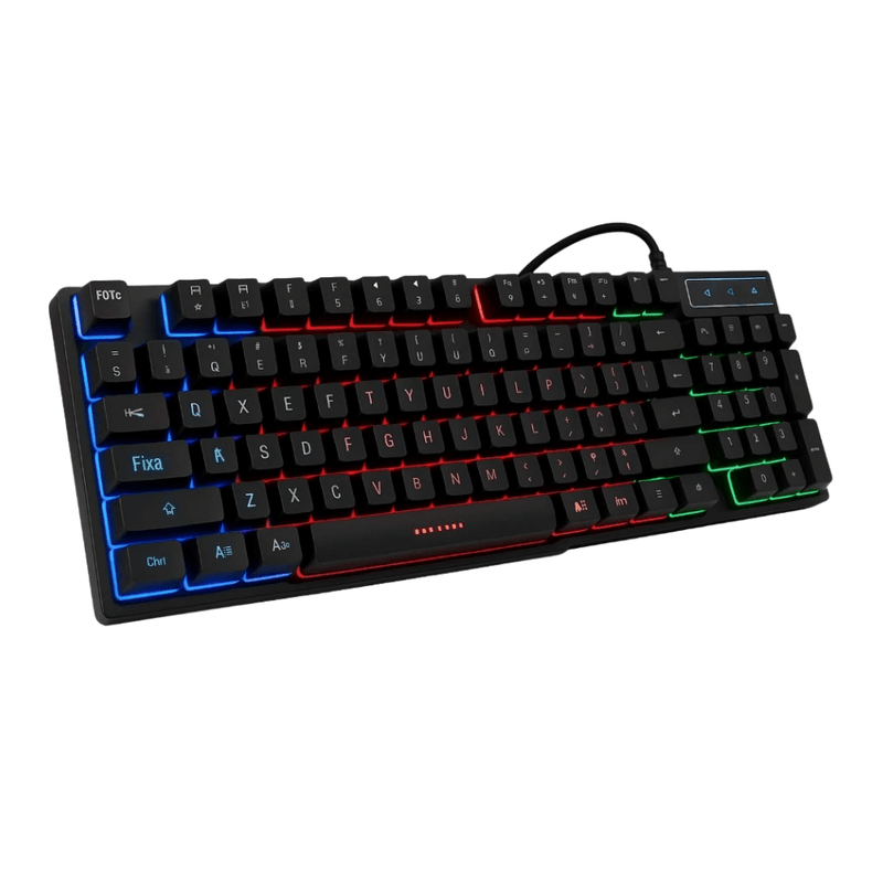 Teclado gamer semi mecânico Com led rgb