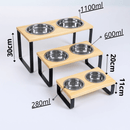 Comedouro e bebedouro elevado c/ tijela inox