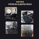 Escorredor de louças de aço inox com drenagem