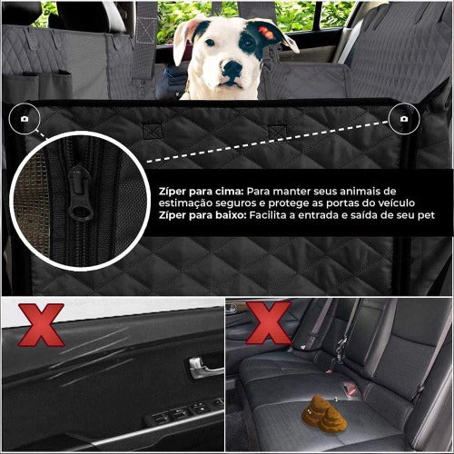 Capa de assento de carro antisujeira para cachorro