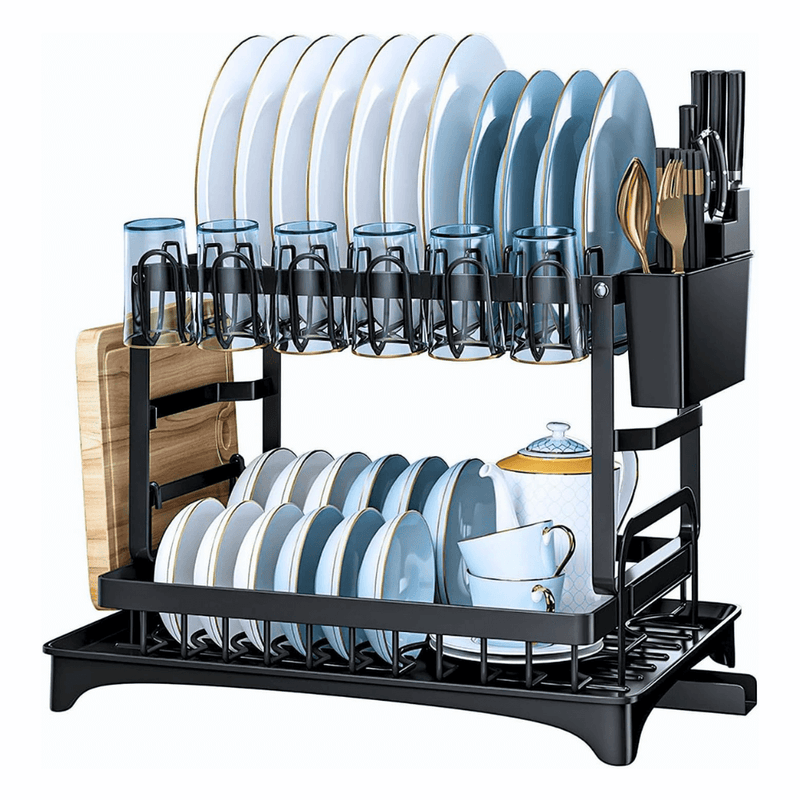 Escorredor de louças de aço inox com drenagem