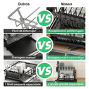 Escorredor de louças de aço inox com drenagem