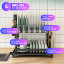 Escorredor de louças de aço inox com drenagem