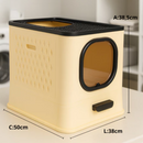 Caixa de areia fechada para gatos