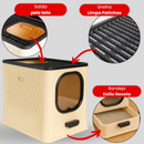 Caixa de areia fechada para gatos