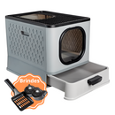 Caixa de areia fechada para gatos