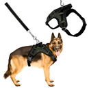 Peitoral confortável + Guia com amortecedor para cachorros fortes