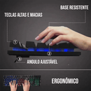 Teclado gamer semi mecânico Com led rgb