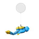 Mergulhador flutuantes para decoração de aquários