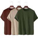 3 Camiseta de algodão básicas unissex - Compre 2, Leve 3