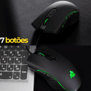Mouse gamer pro RGB USB com sensor de alta precisão