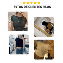 Cropped de tecido duplo com costas nua