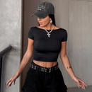 Cropped de tecido duplo com costas nua