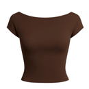 Cropped de tecido duplo com costas nua