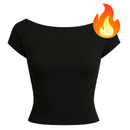 Cropped de tecido duplo com costas nua