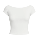 Cropped de tecido duplo com costas nua