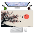 Mouse pad gamer oriental com bordas costuradas
