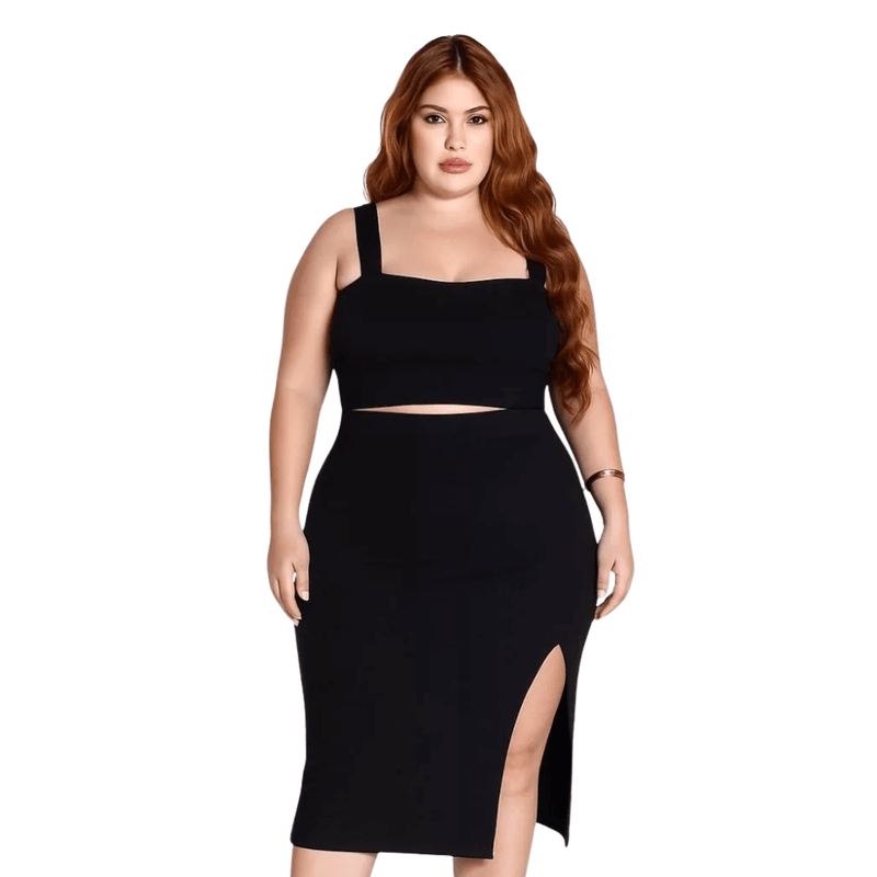 Conjunto Top&Saia plus size