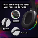 Headset gamer Led RGB com microfone