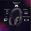 Headset gamer Led RGB com microfone