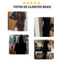 Vestido feminino com fenda alta
