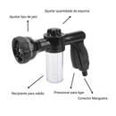 Pistola de alta pressão com 8 jatos com reservatório para lavagem de carros e motos