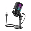 Microfone gamer USB com led RGB