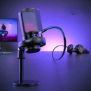 Microfone gamer USB com led RGB