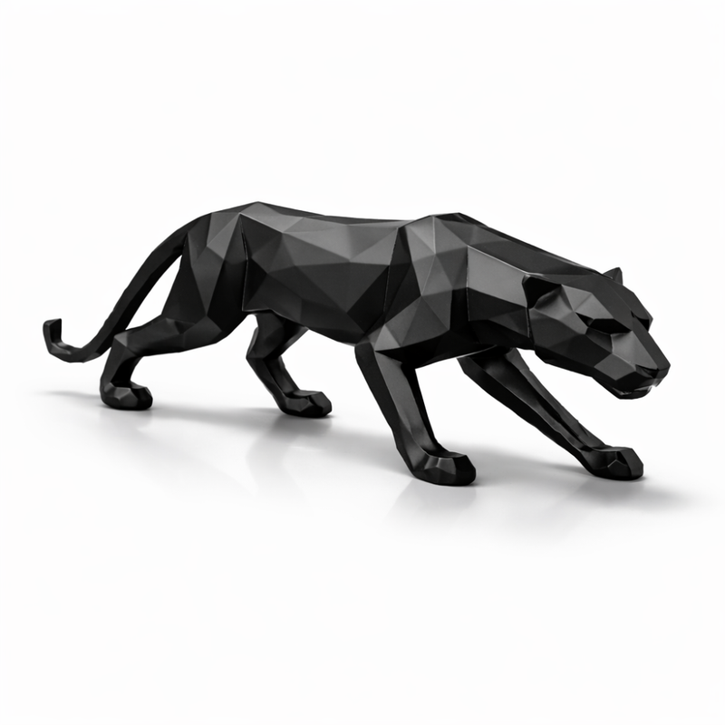 Escultura Decorativa Pantera Geométrica