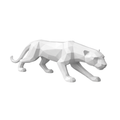 Escultura Decorativa Pantera Geométrica