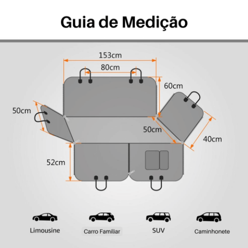 Capa de assento de carro antisujeira para cachorro