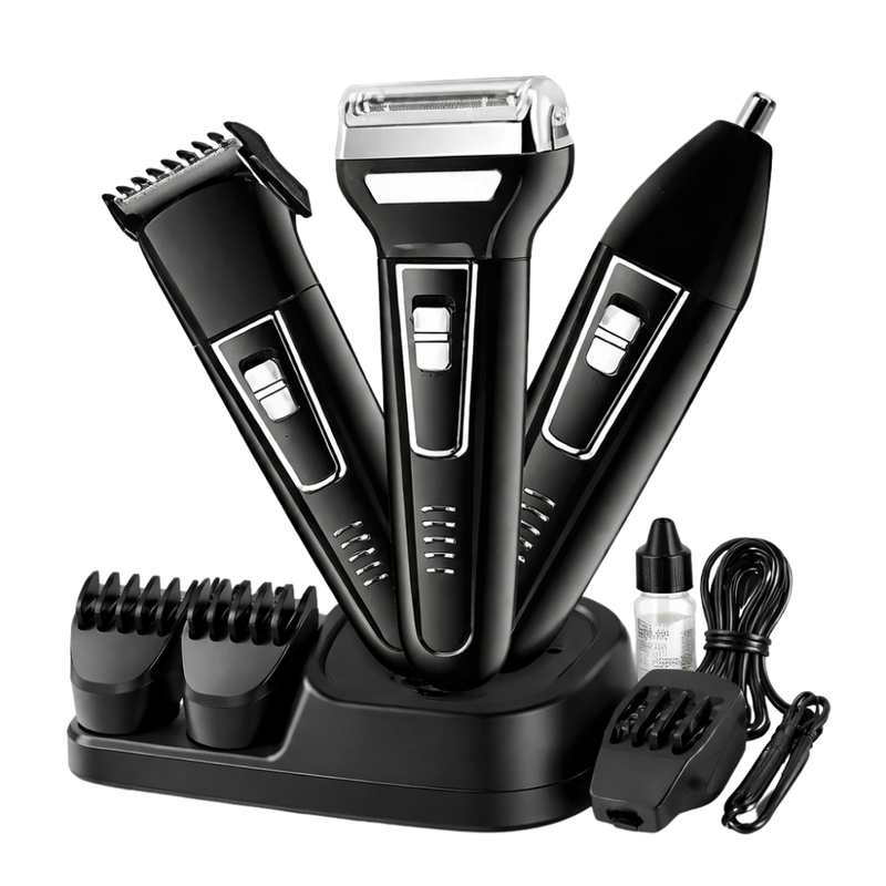Máquina de Barbear e Aparador de Pelos 4 em 1