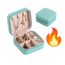 Estojo portátil organizador de joias e bijuterias