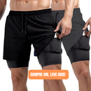 Kit 2 bermudas para academia 2 em 1 ( Compre 1, leve 2 )