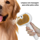 Escova autolimpante para gatos e cachorros
